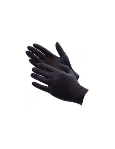 Guantes de nitrilo negro M - Guantes desechables