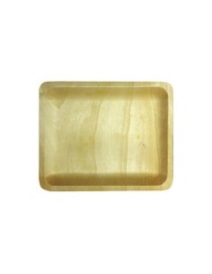 Plato rectangular de madera - Desechables hostelería
