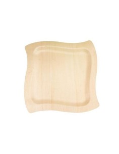 Plato cuadrado de madera - Desechables hostelería